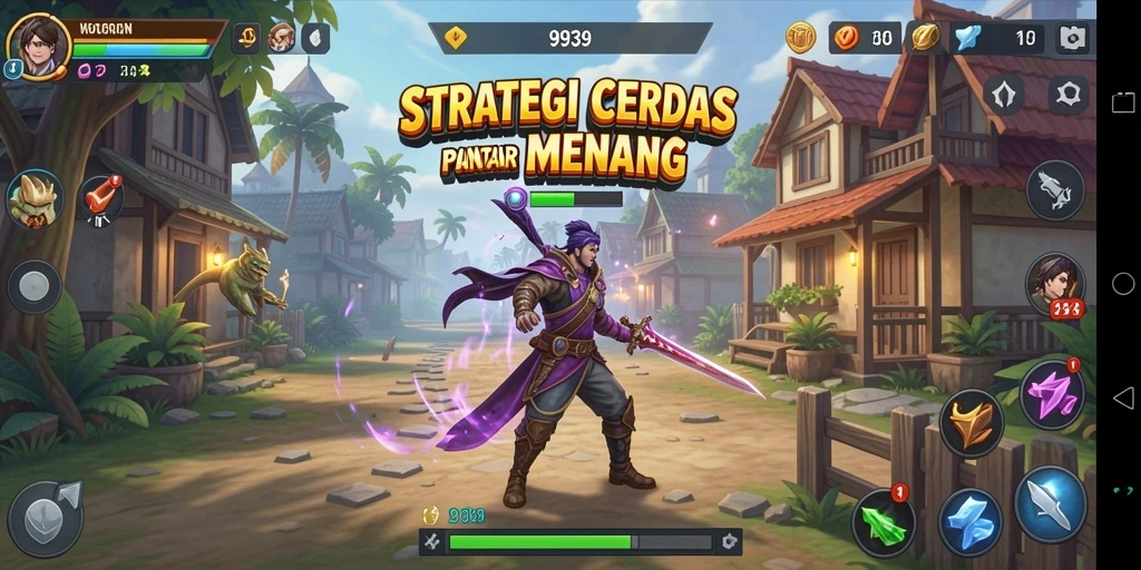 Screenshot gameplay dari 9939 yang menunjukkan aksi strategi intens.