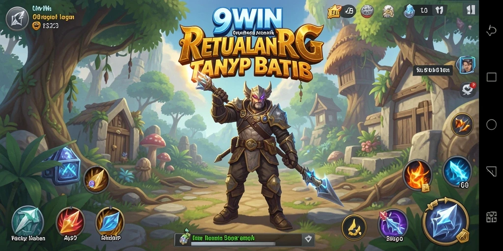 Gameplay RPG mendebarkan di dunia petualangan 9WIN.