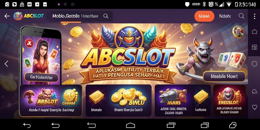 Tampilan utama ABCSLOT dengan menu navigasi yang intuitif.