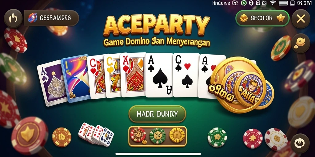 Tampilan gameplay ACEPARTY yang menarik dan menyenangkan.
