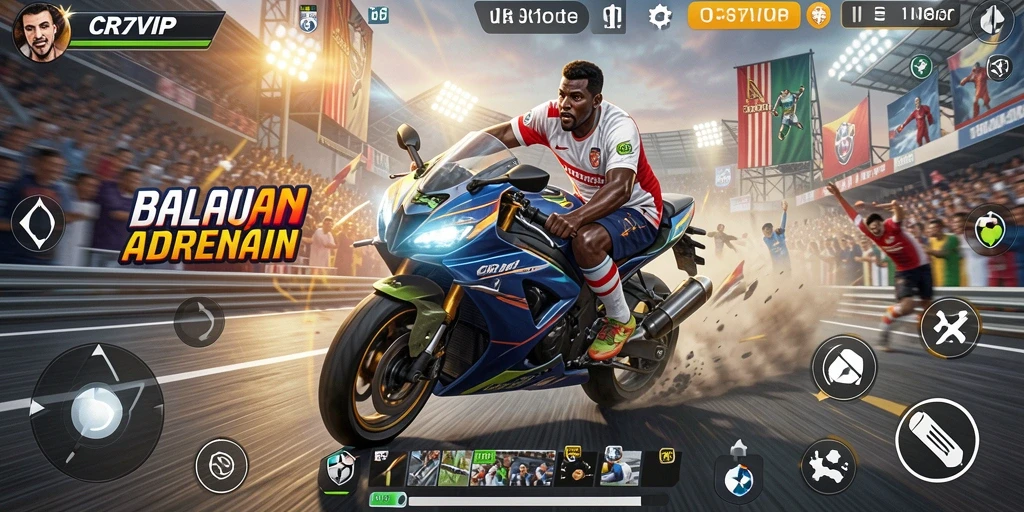 Gameplay seru dengan motor balap yang cepat dan grafik menawan.