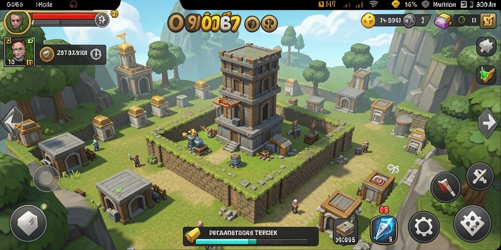 Screenshot D06 menunjukkan aksi seru dalam permainan Tower Defense.