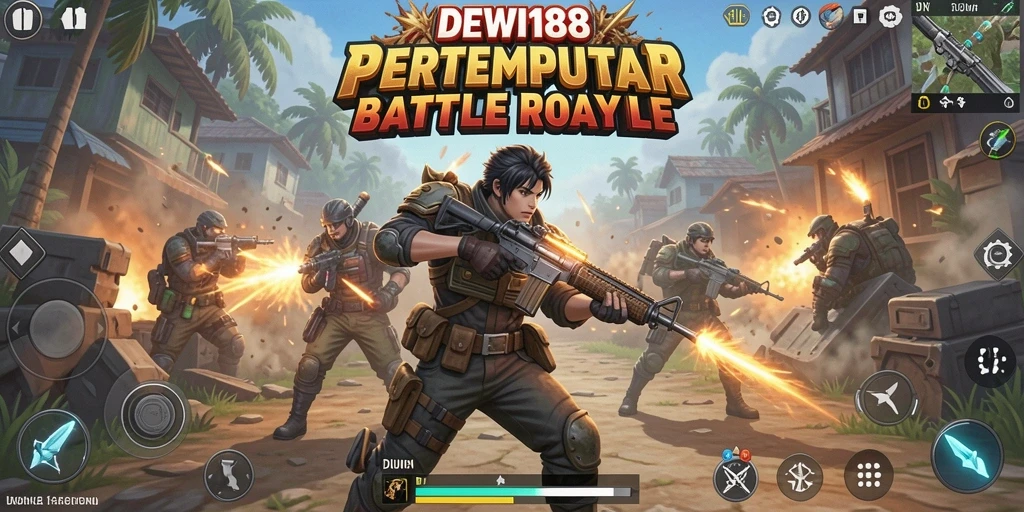 Gameplay seru di DEWI188 dalam pertempuran Battle Royale.