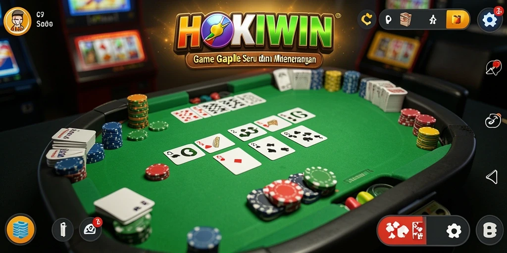 Gameplay seru HOKIWIN dalam permainan Gaple.