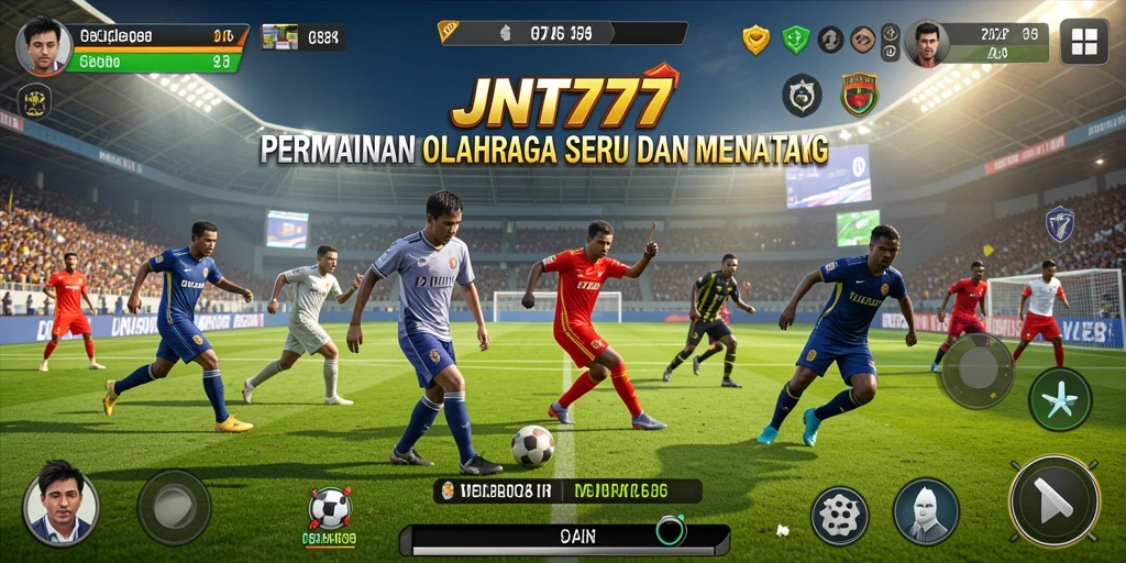 Screenshot menampilkan gameplay olahraga seru di JNT777.