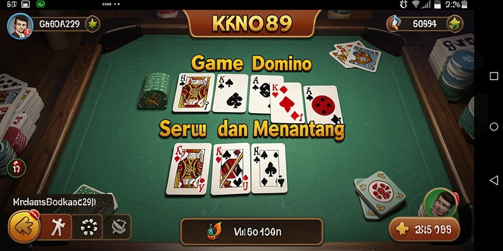 Tampilan gameplay seru dalam permainan Domino KNO89.