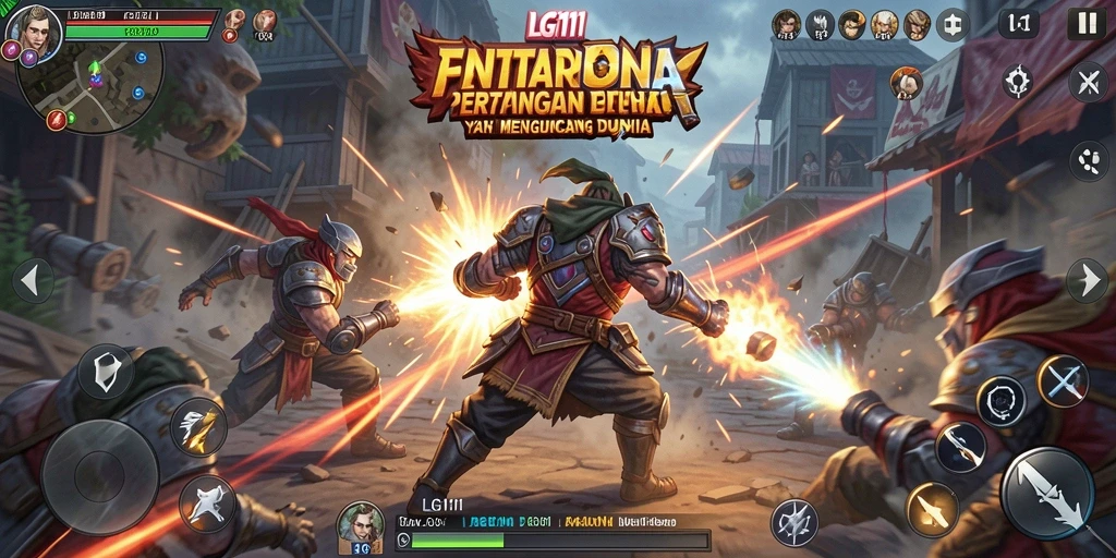 Tampilan gameplay LG111 dengan aksi pertarungan yang seru.