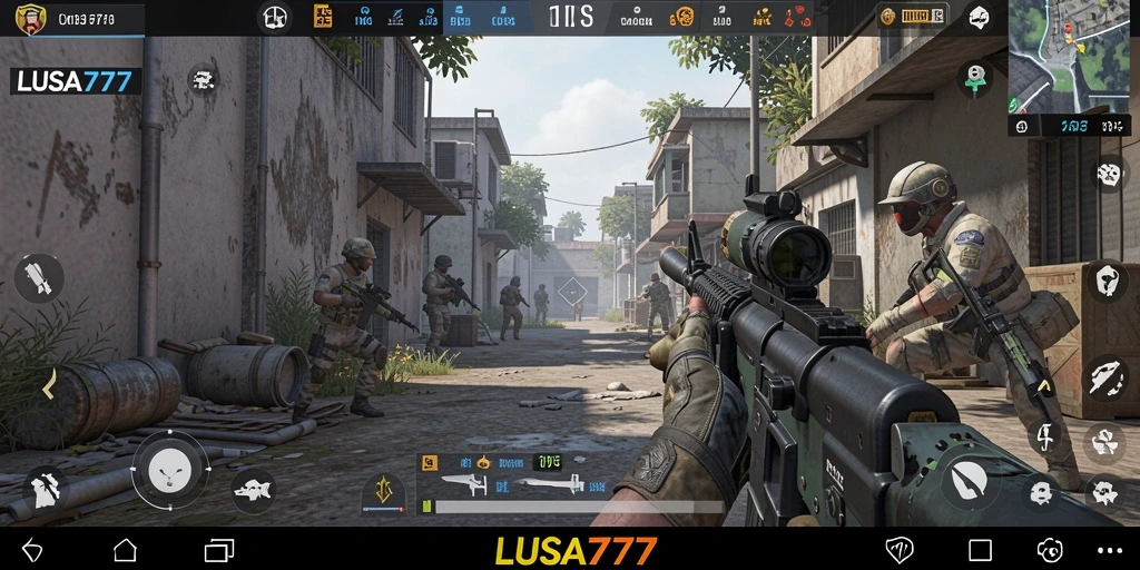 Tampilan gameplay seru dari LUSA777 yang menegangkan.