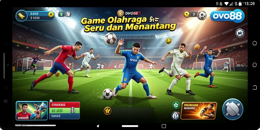 Tampilan gameplay OVO88 yang seru dan menantang di arena olahraga.