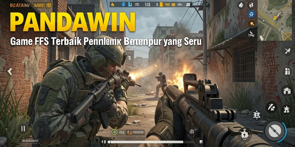 Gameplay seru di PANDAWIN dengan aksi tembak-tembakan mendebarkan.