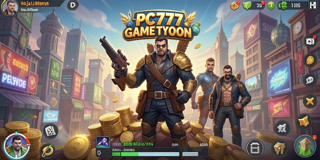 Screenshot utama PC777 menunjukkan gameplay Tycoon yang menarik dan menantang.