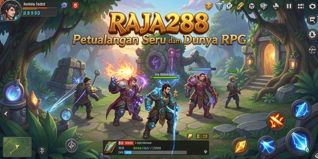 Screenshot utama RAJA288 menampilkan aksi pertarungan yang mendebarkan di dunia RPG.