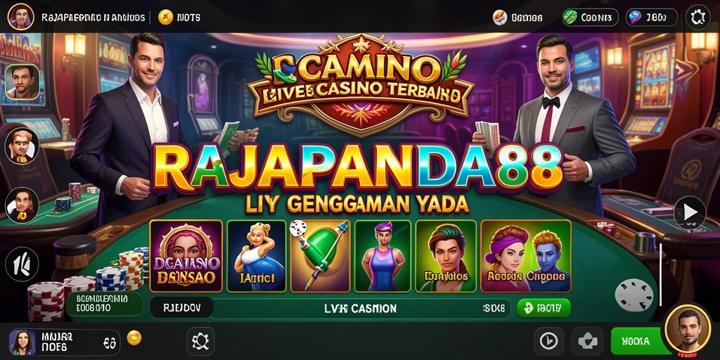 Tampilan gameplay Live Casino yang mendebarkan di RAJAPANDA88.