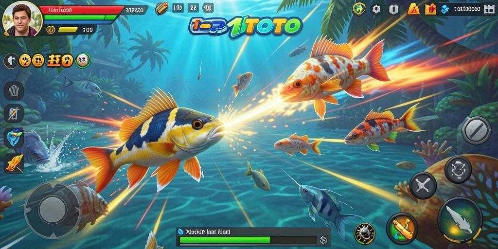 Gameplay seru Tembak Ikan ini penuh warna dan tantangan.