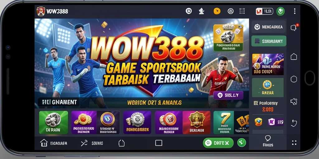 Tampilan utama WOW388 yang menunjukkan taruhan olahraga langsung.