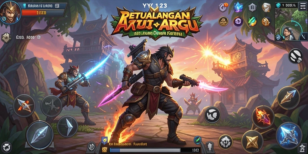 Screenshot menampilkan pertarungan seru dan grafis memukau dari YY123.